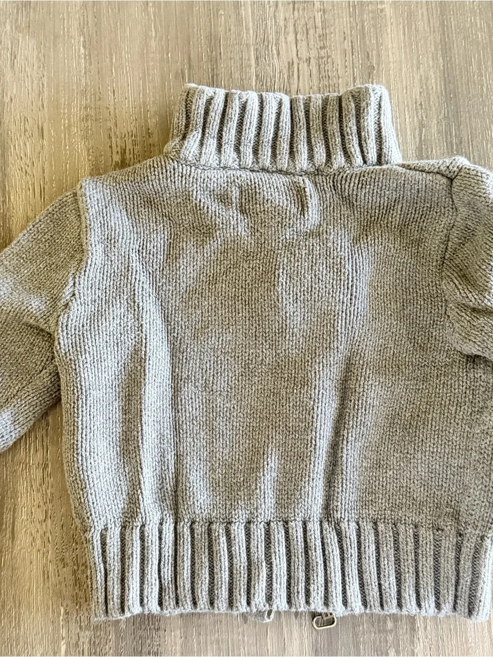 Polo Ralph Lauren Baby Boy Full-Zip Cotton Sweater (Size 9M) - Gray